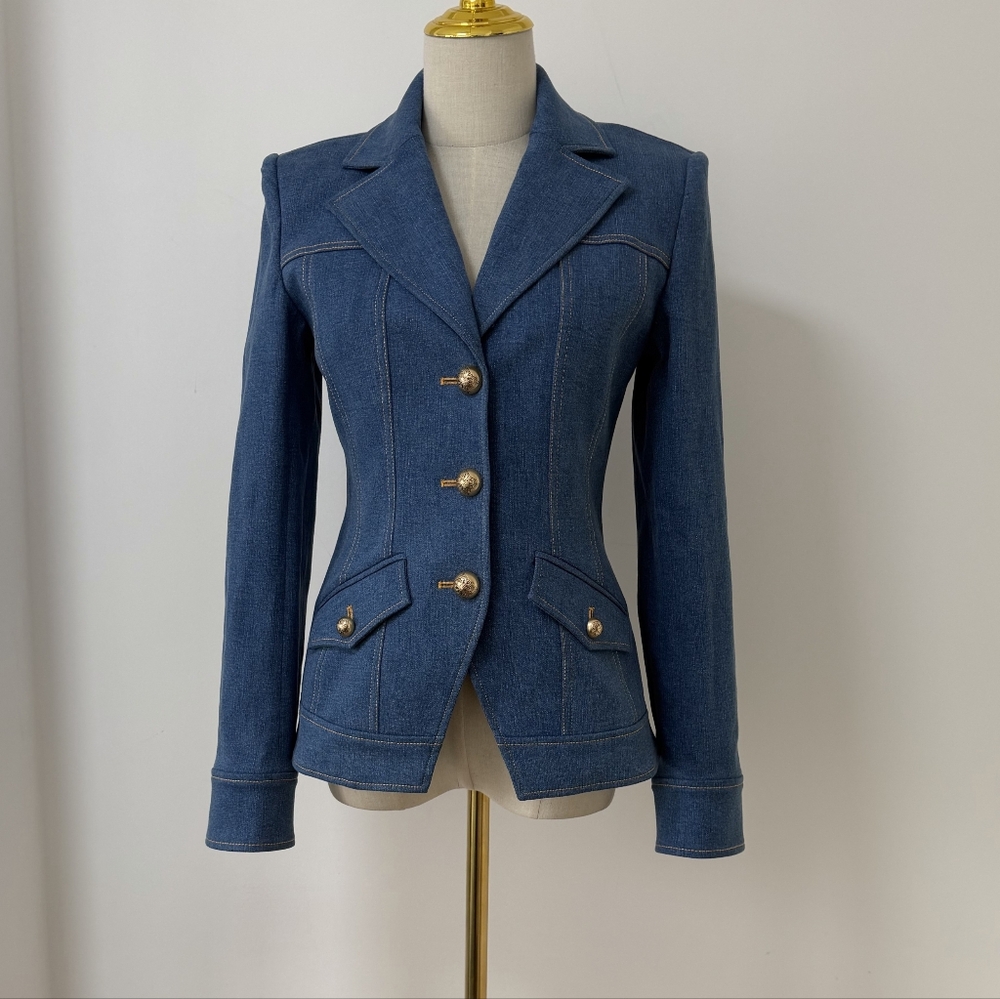 Veronica Beard Randy Denim Dickey Jacket - Picture 7 of 16
